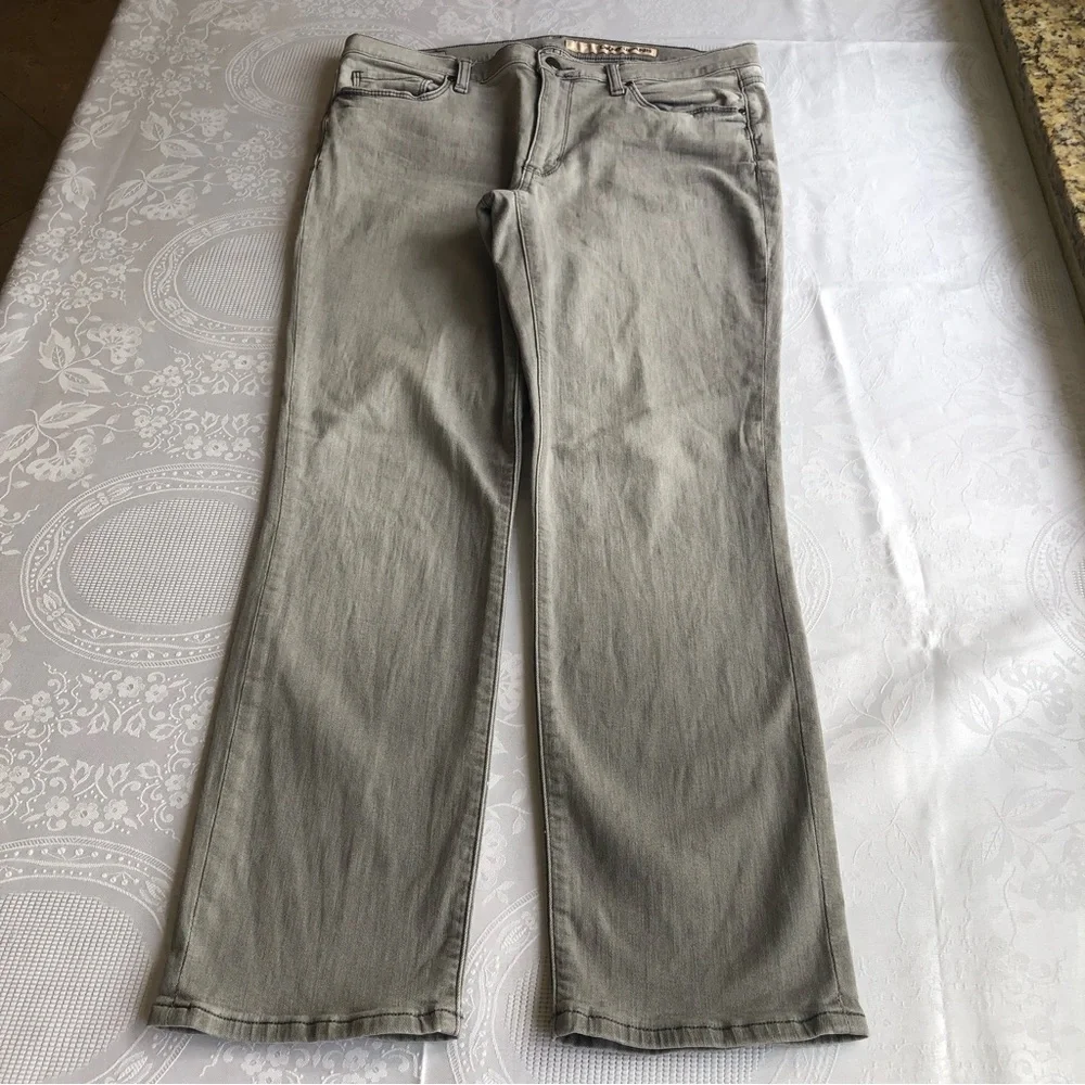 DKNY Y2K Jeans Women’s Size 12 Gray Cropped Denim Pants Skinny-Fit Stretchy